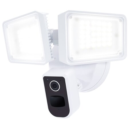 Nuvo 36W Rectangular Outdoor SMART Security Light w/Camera - Starfish Enabled - Tunable White - White 65/920